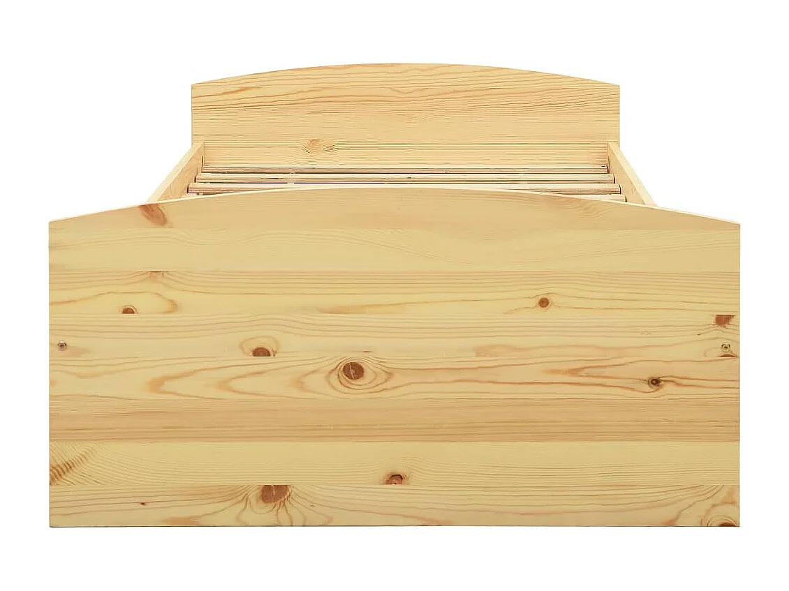 Cadre de lit avec 2 tiroirs bois de pin massif 90x200 cm