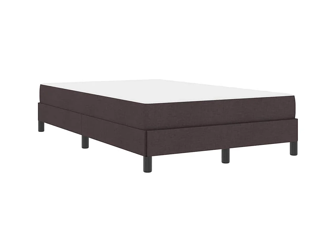 Cama box spring con colchón Tela marrón oscuro 120 x 200 cm