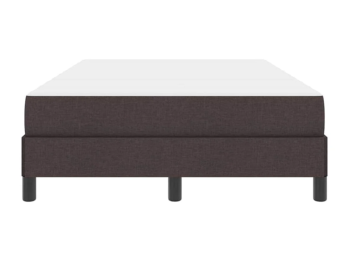 Cama box spring con colchón Tela marrón oscuro 120 x 200 cm