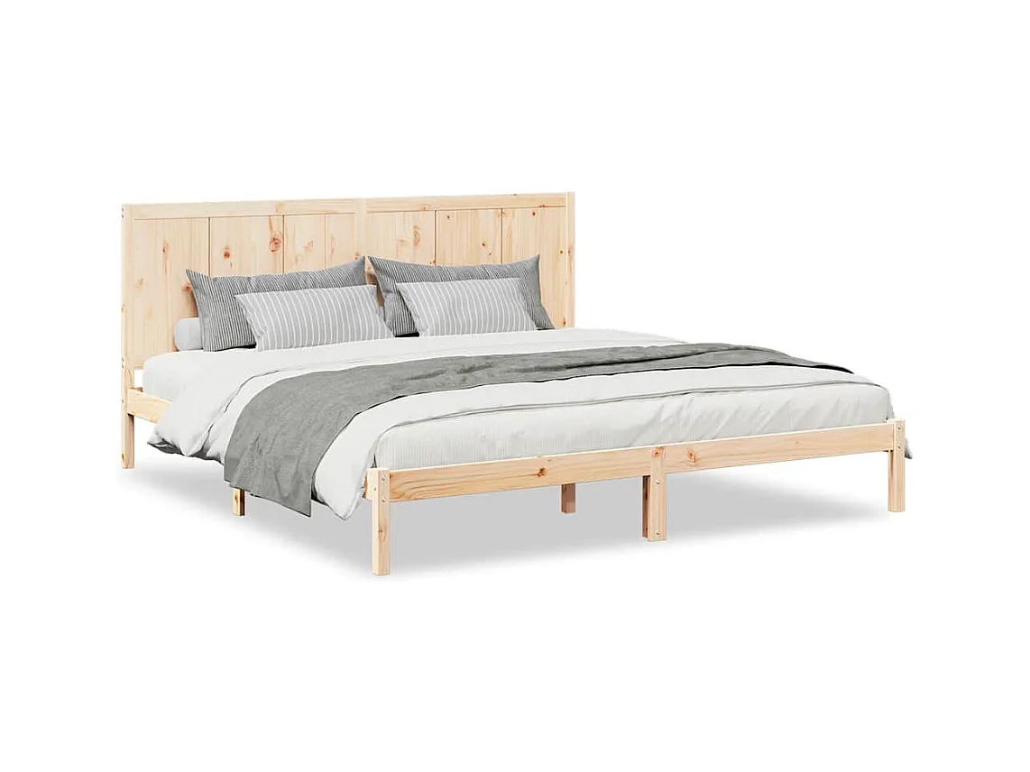 Struttura letto extra lunga senza materasso 200x220 cm in legno massello