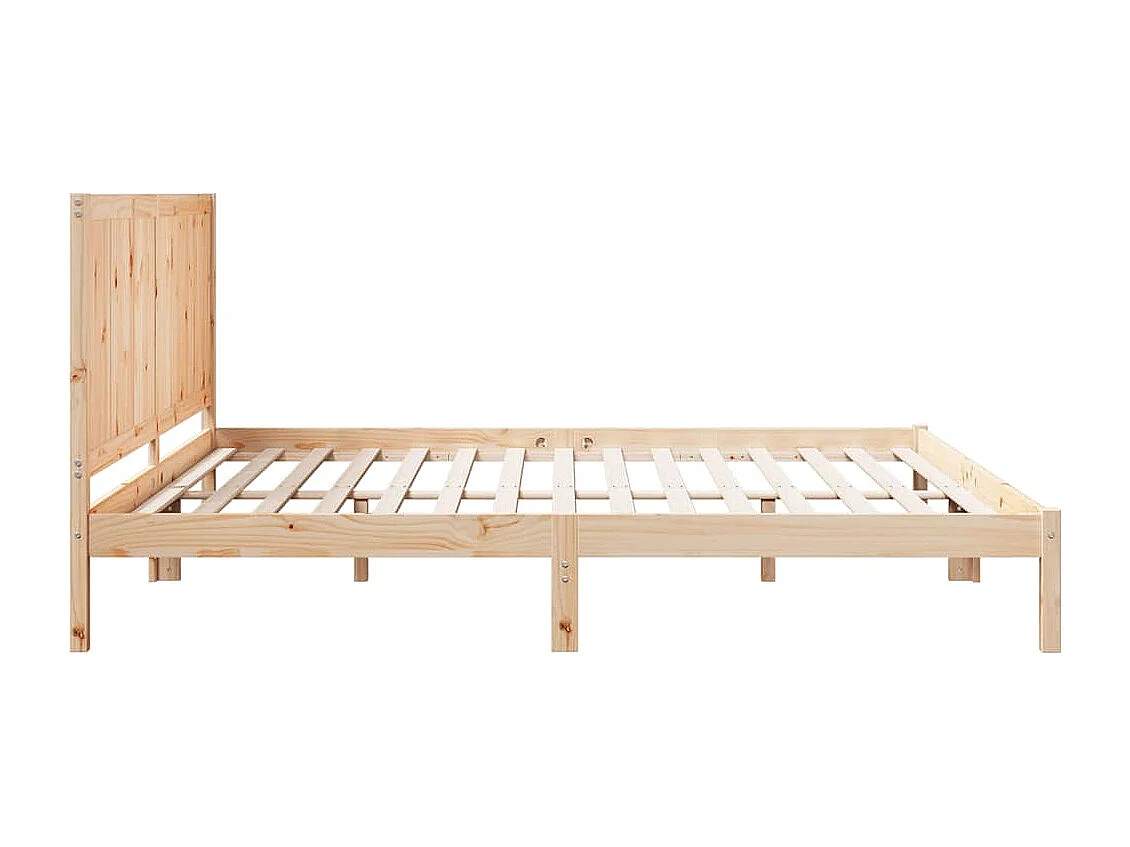 Cadre de lit extra long sans matelas 200x220 cm bois massif