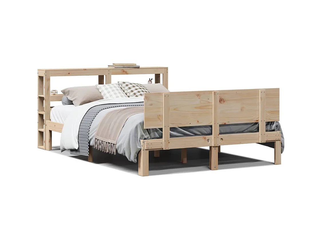 Estructura de cama con cabecero sin colchón 120x200 cm