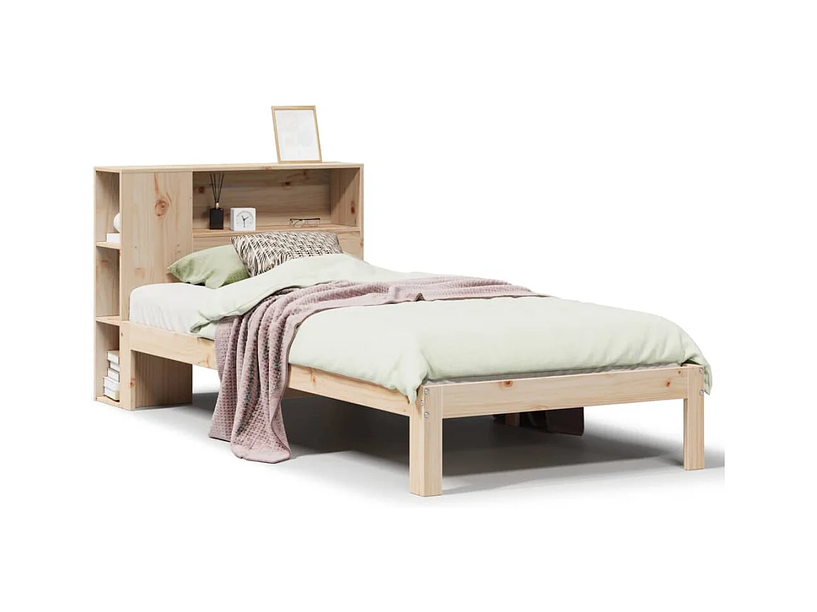 Boekenkastbed zonder matras 90x200 cm massief grenenhout