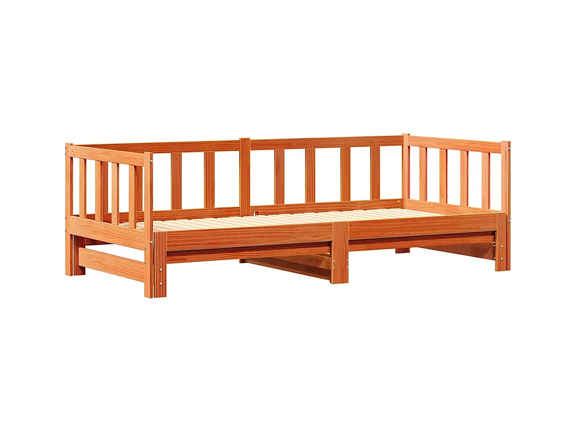 Dagbed met lade Wax bruin 203,5 x 184 x 66 cm