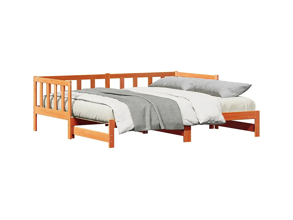 Dagbed met lade Wax bruin 203,5 x 184 x 66 cm