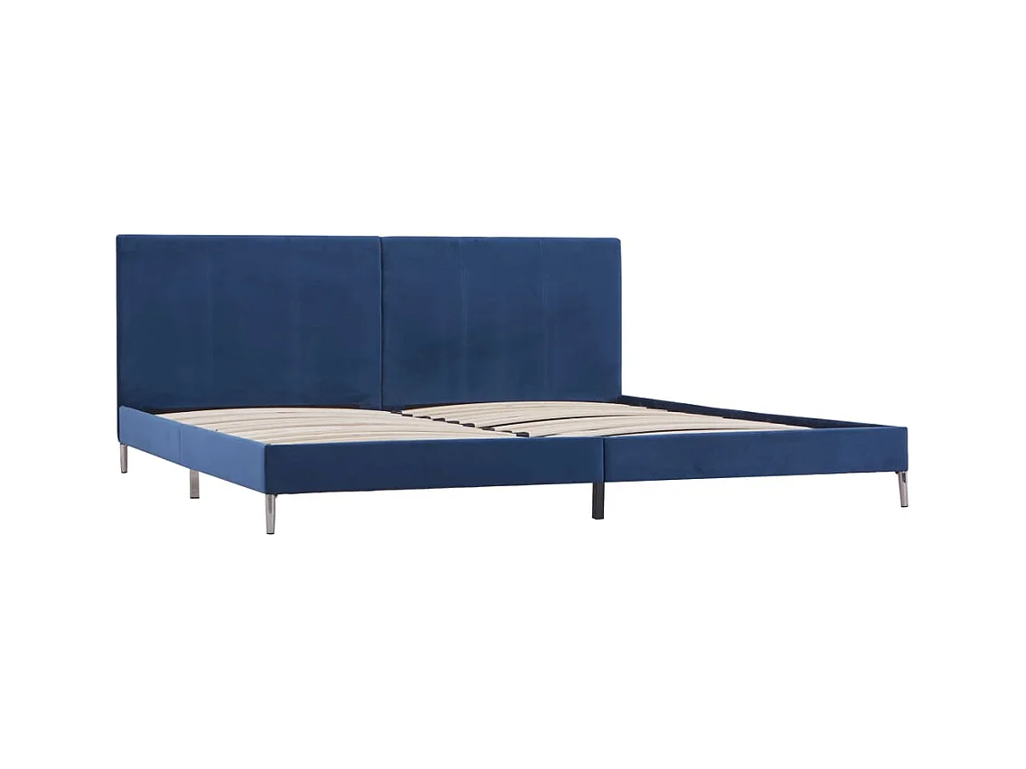 Bedframe zonder matras blauwe stof 180x200 cm