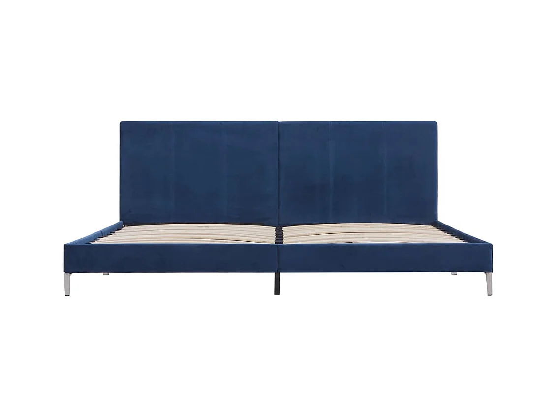 Bedframe zonder matras blauwe stof 180x200 cm