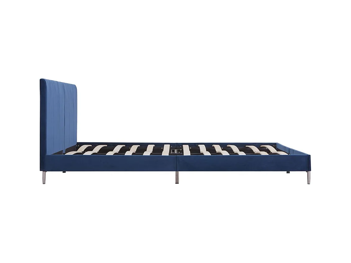 Bedframe zonder matras blauwe stof 180x200 cm