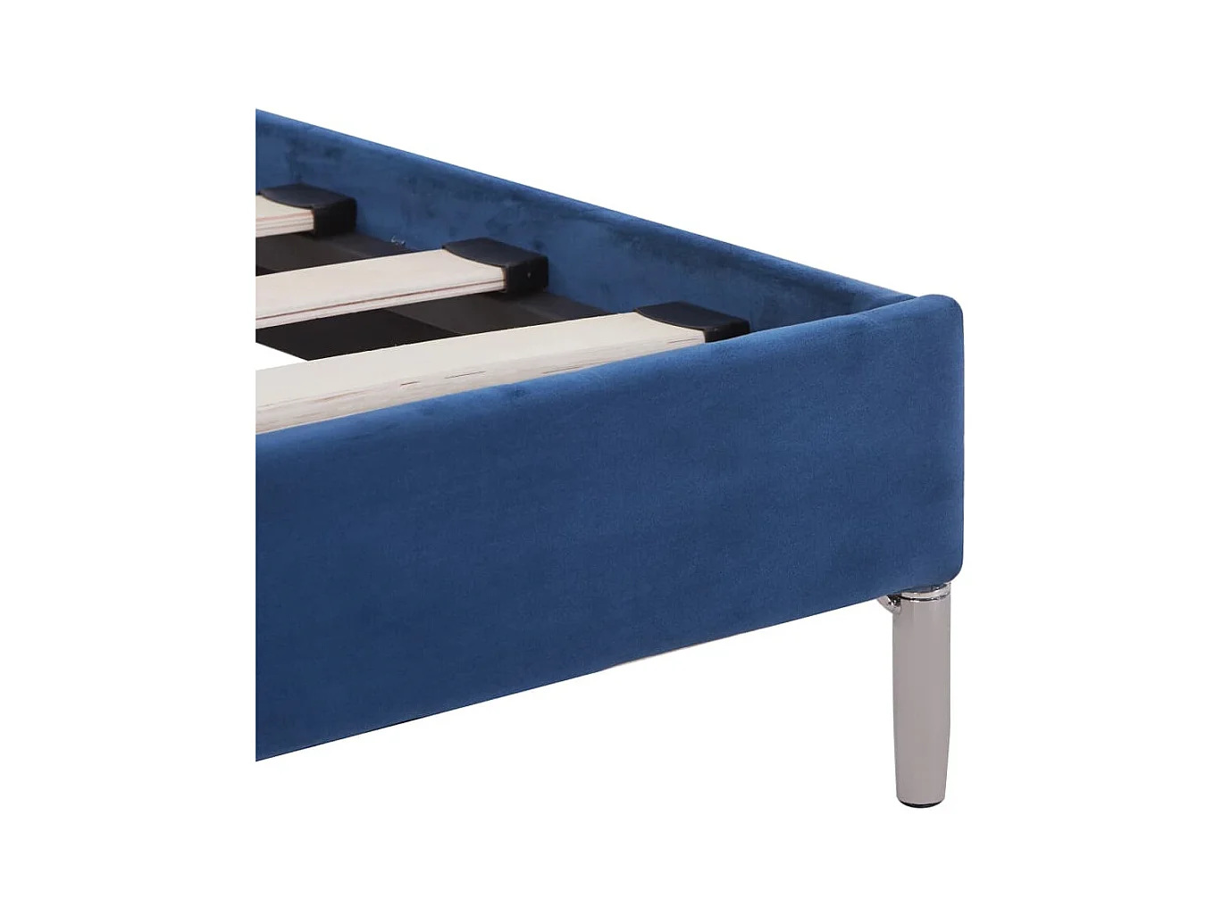 Bedframe zonder matras blauwe stof 180x200 cm
