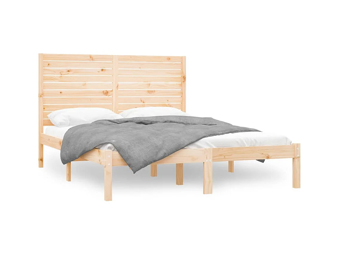 Cadre de lit sans matelas 160x200 cm bois massif