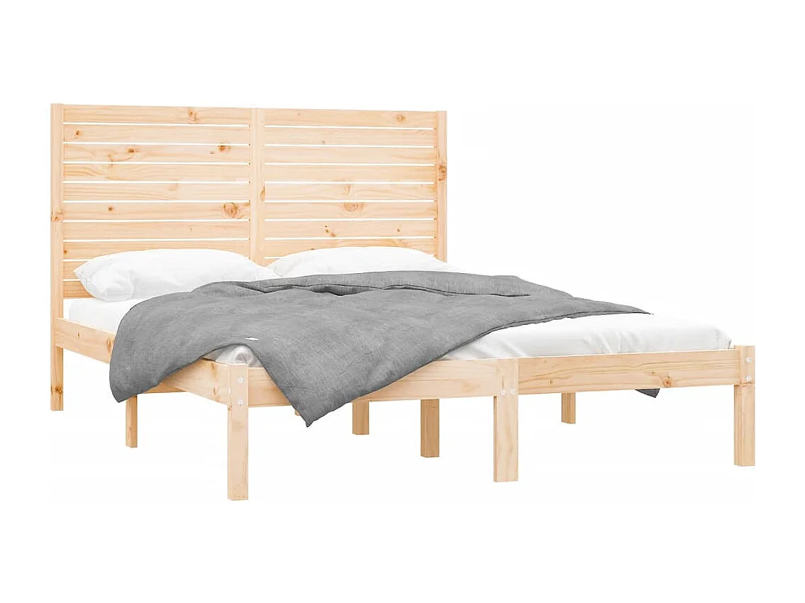 Estructura de cama sin colchón 160x200 cm madera maciza