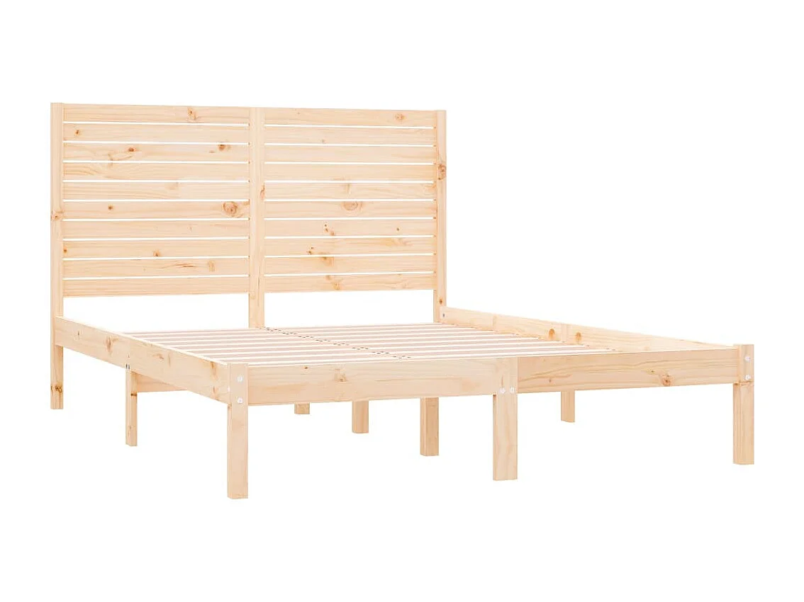 Estructura de cama sin colchón 160x200 cm madera maciza