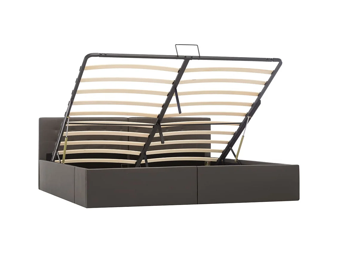 Cadre de lit avec rangement hydraulique Similicuir 180x200 cm