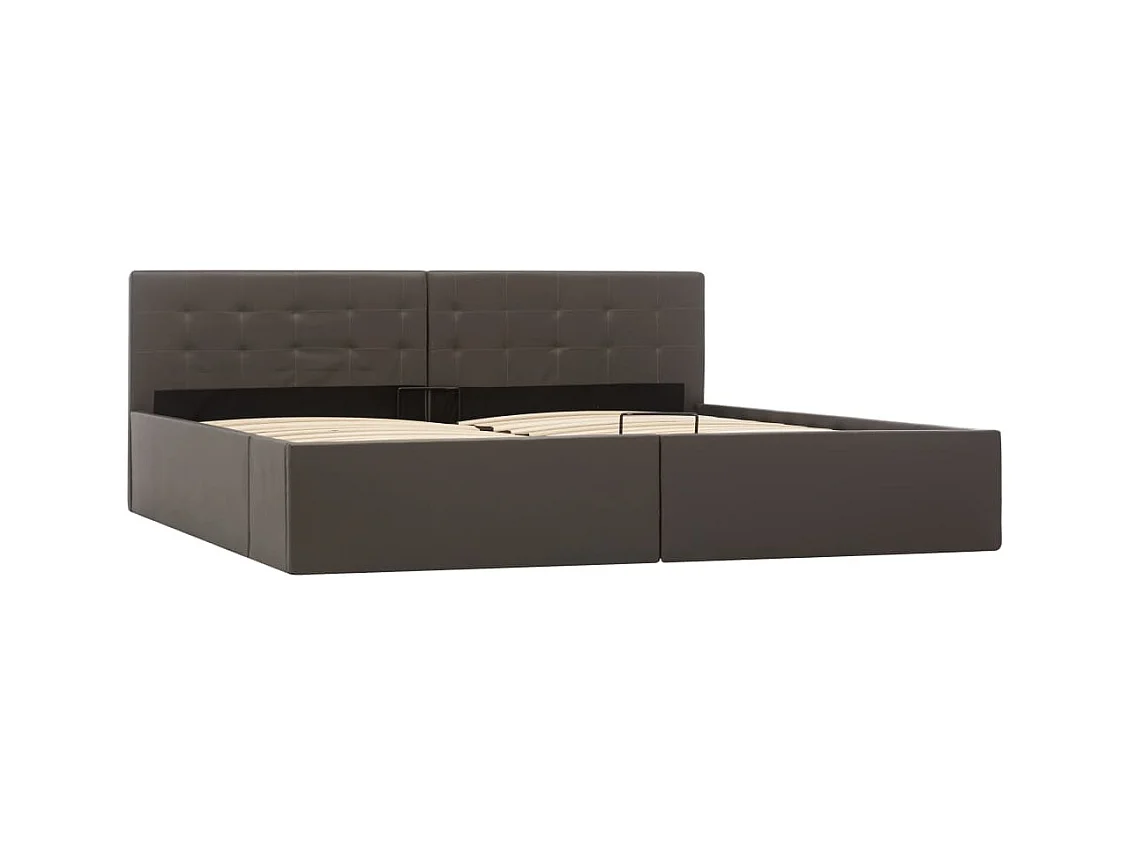 Cadre de lit avec rangement hydraulique Similicuir 180x200 cm