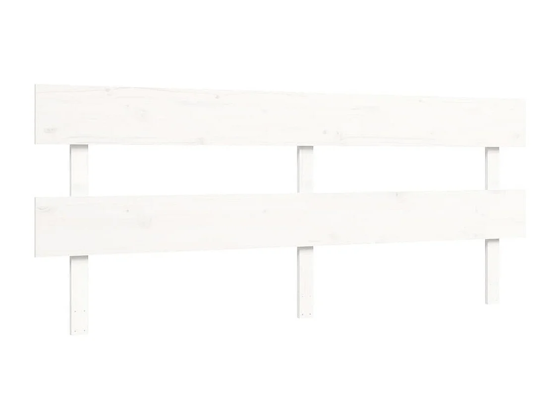 Cadre de lit sans matelas blanc 200x200 cm bois massif de pin