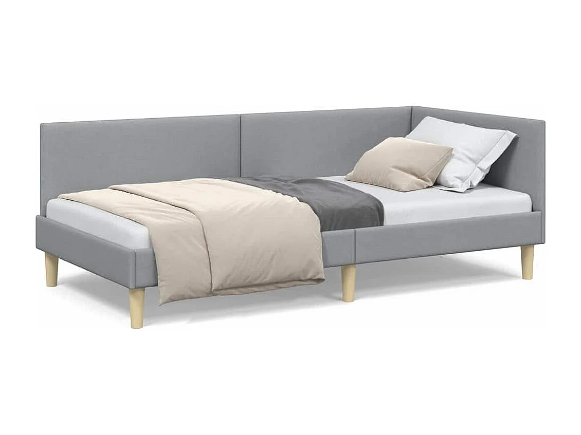 Hoekbedframe Overig Lichtgrijs 80 x 200 cm