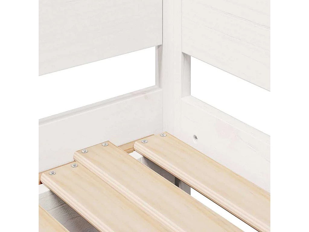 Divano letto con rotelle e cassetti senza materasso bianco 90x200cm