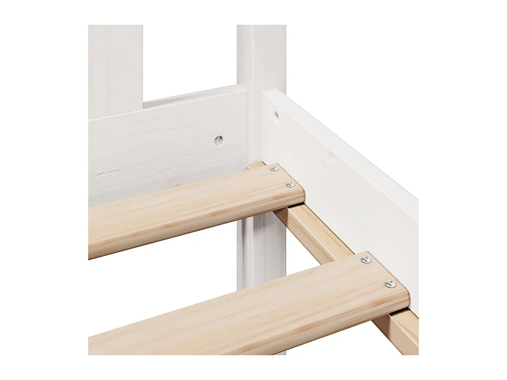 Wit boekenkastbed zonder matras 160x200 cm massief grenenhout