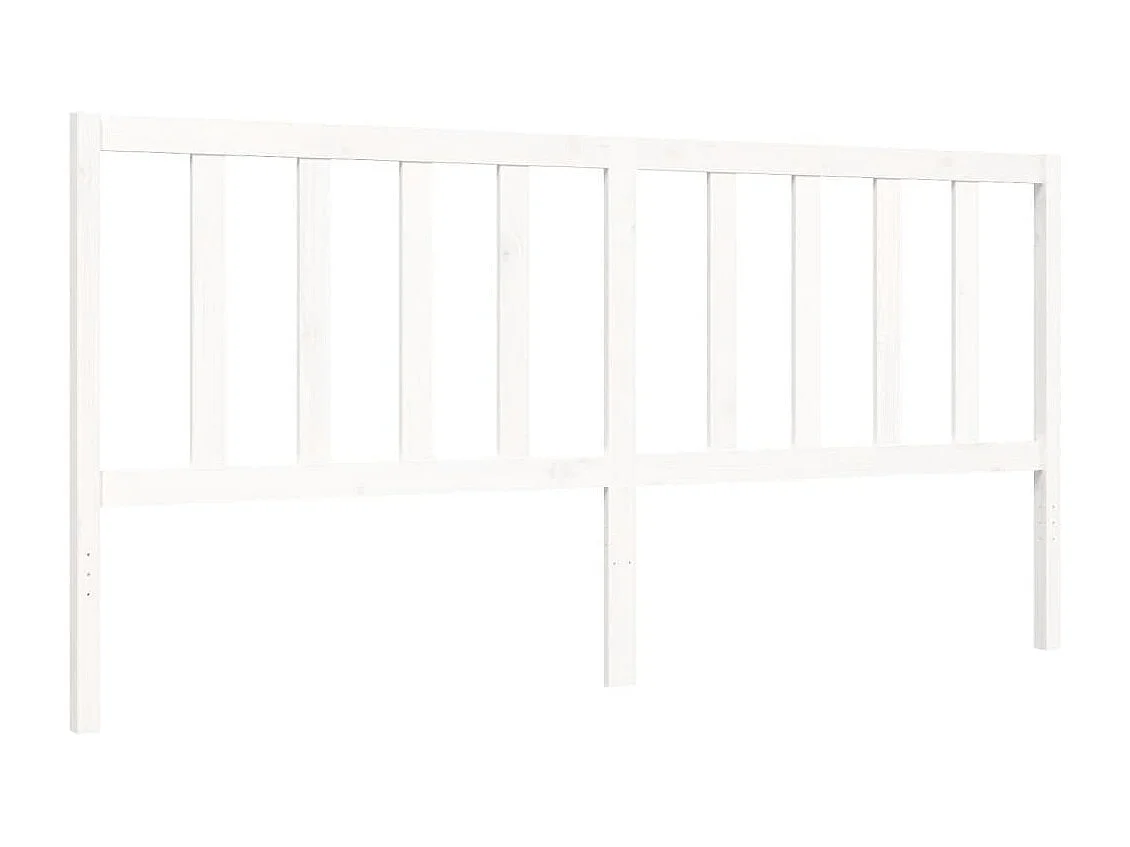 Bedframe zonder matras wit 200x200 cm massief grenenhout