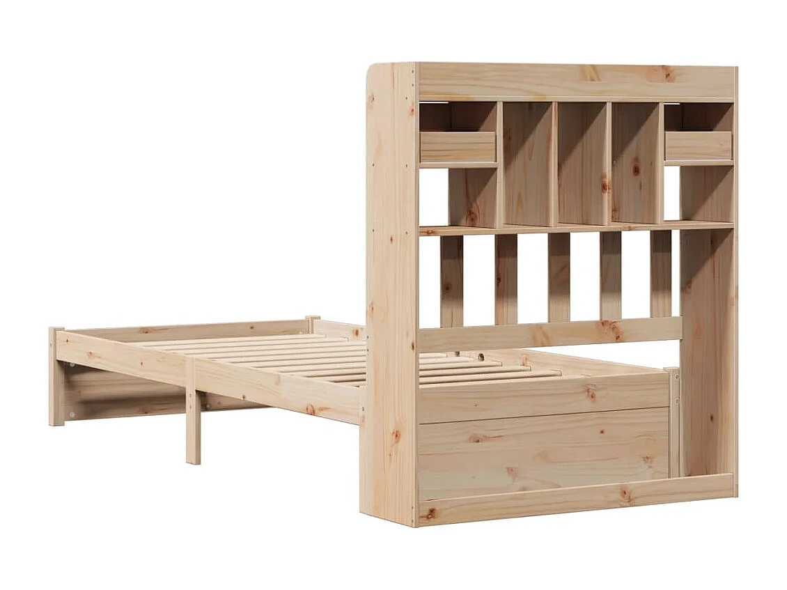 Boekenkastbed zonder matras 90x200 cm massief grenenhout