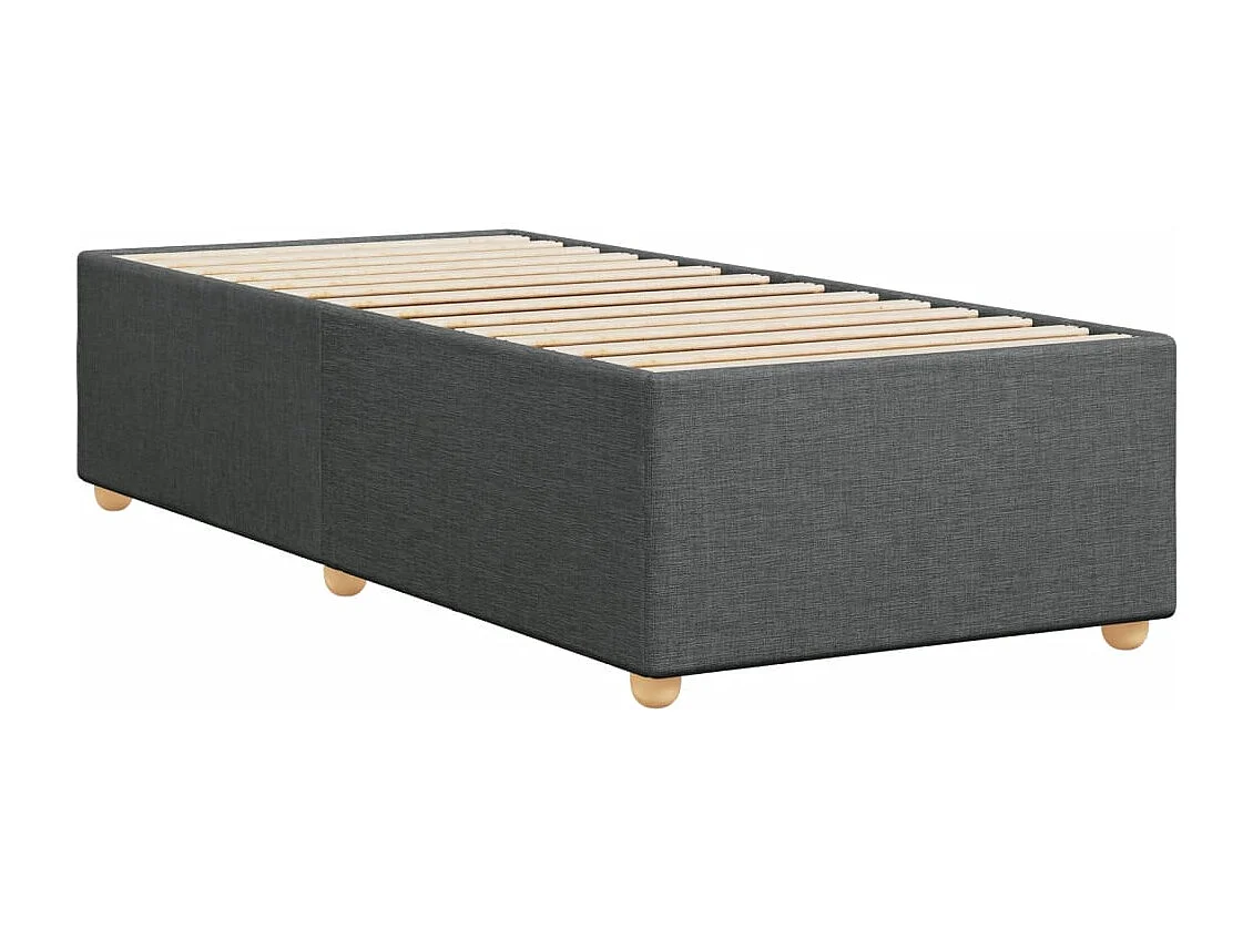Struttura letto senza materasso tessuto grigio scuro 100x200 cm