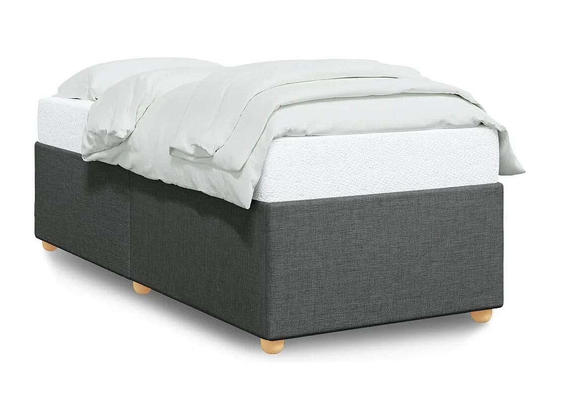 Struttura letto senza materasso tessuto grigio scuro 100x200 cm