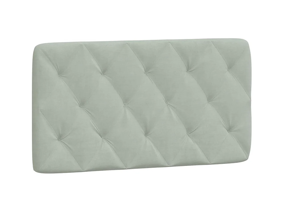 Struttura letto con LED senza materasso grigio chiaro 100x200cm velluto