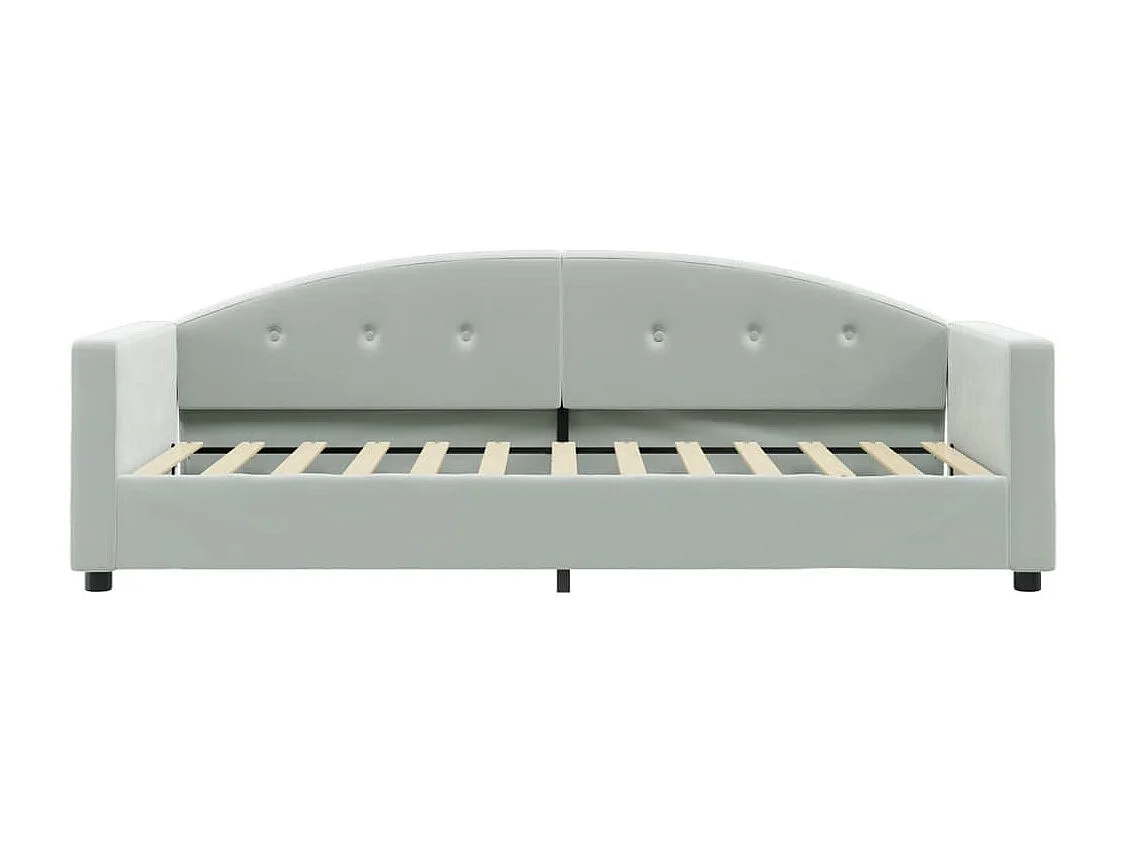 Lit de jour avec matelas gris clair 80x200 cm velours