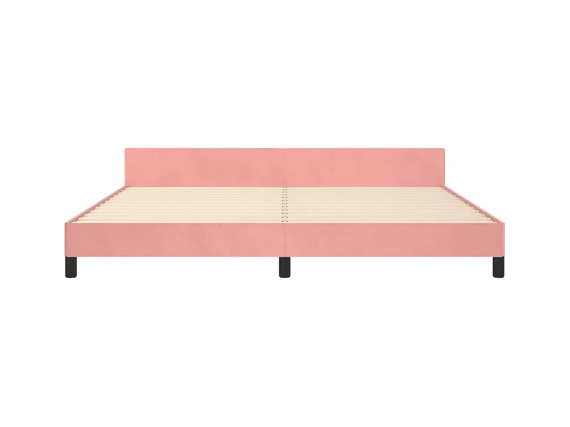 Bedframe zonder matras roze 200x200 cm fluweel