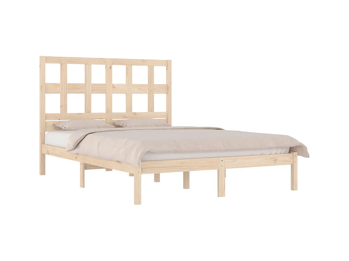 Cadre de lit sans matelas 200x200 cm bois massif de pin