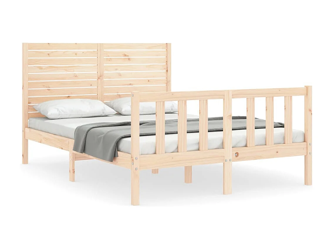 Struttura letto senza materasso in legno massello di pino