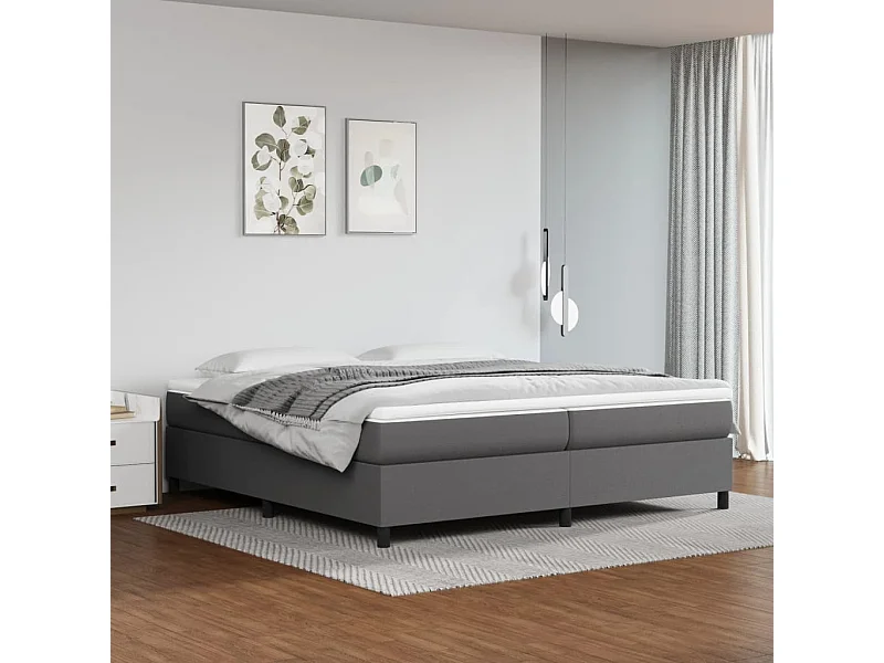 Bedframe zonder matras grijs 200x200 cm kunstleer