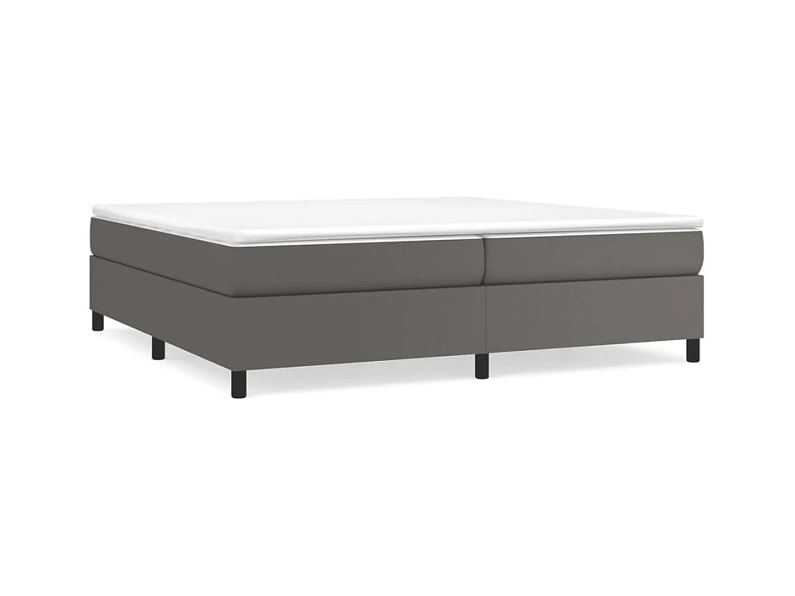 Struttura letto senza materasso grigio 200x200 cm similpelle