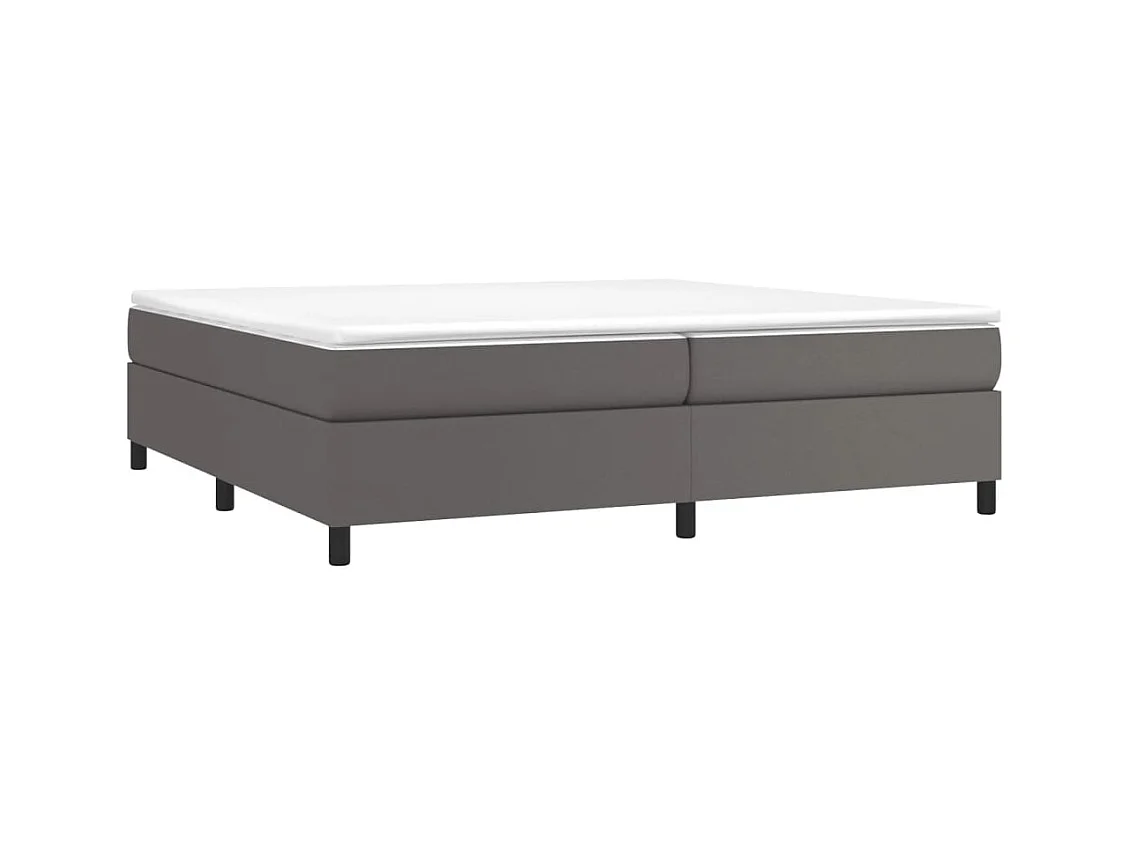 Struttura letto senza materasso grigio 200x200 cm similpelle
