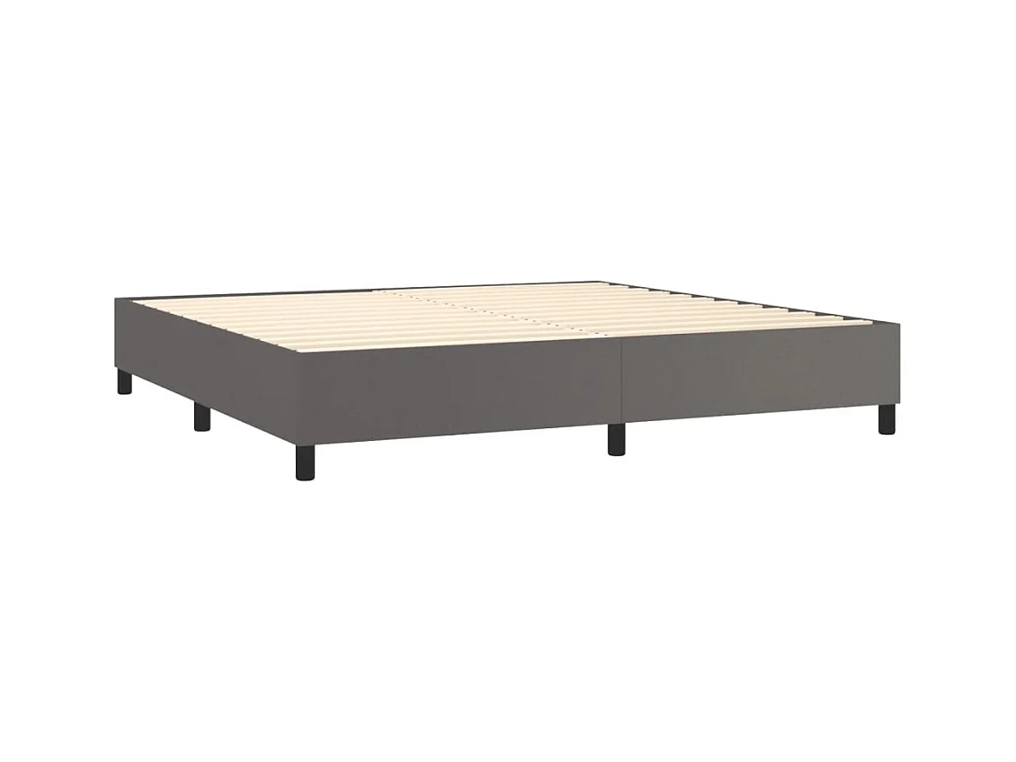 Struttura letto senza materasso grigio 200x200 cm similpelle