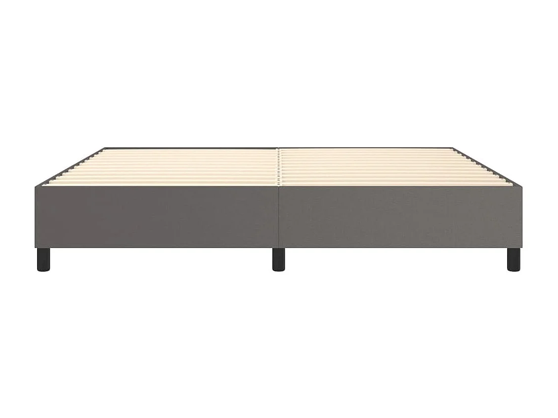 Estructura de cama sin colchón gris 200x200 cm polipiel