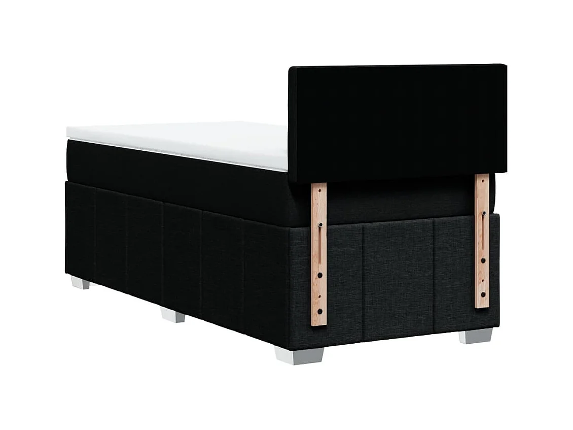Lattenbodem met matras Zwart 90x190 cm Stof