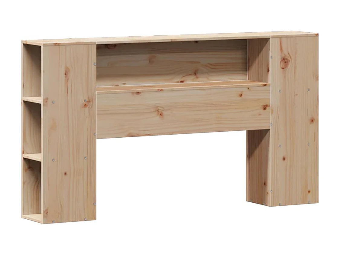 Letto a libreria senza materasso 120x190 cm in legno massello di pino