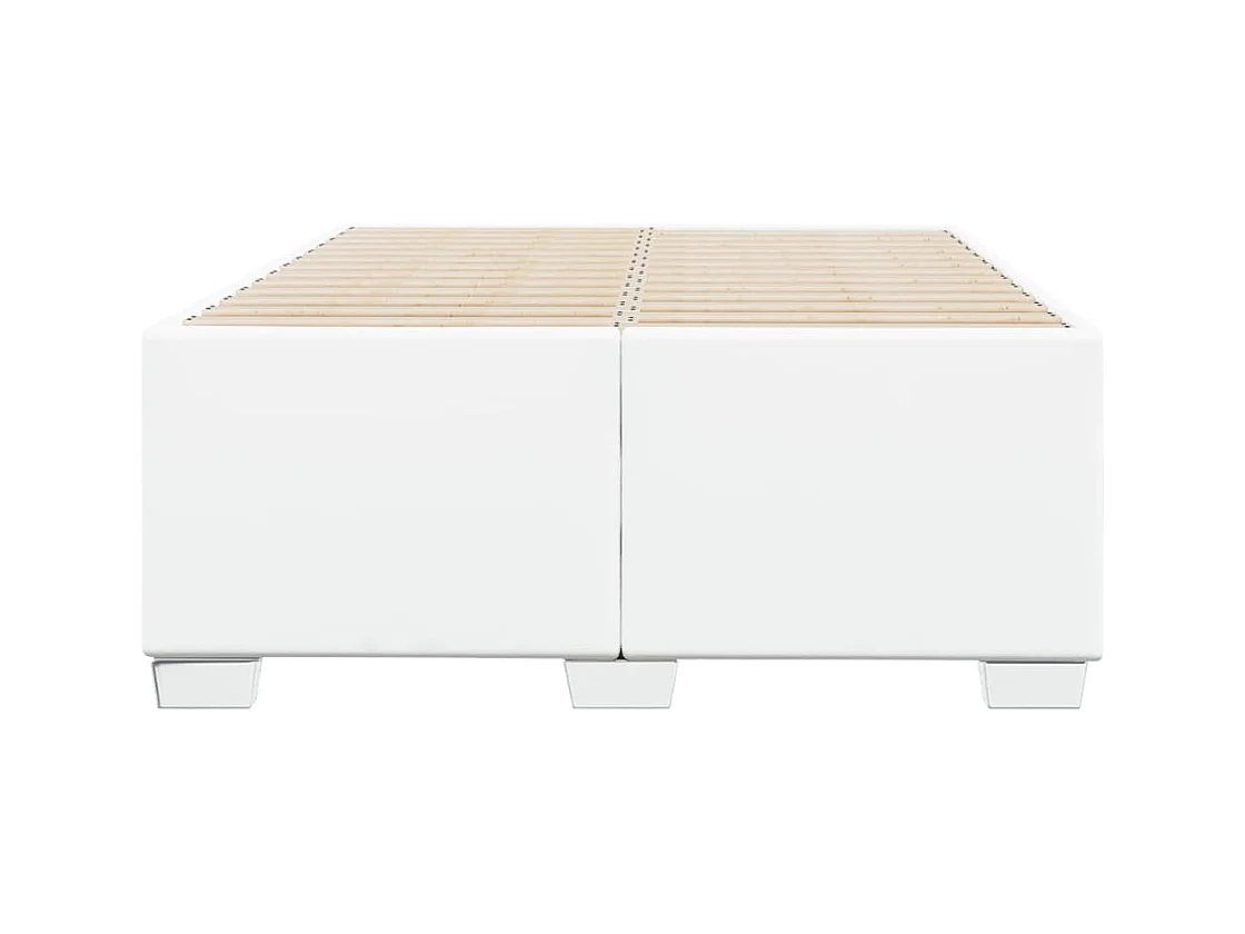Estructura de cama sin colchón blanca 120x200 cm símil piel