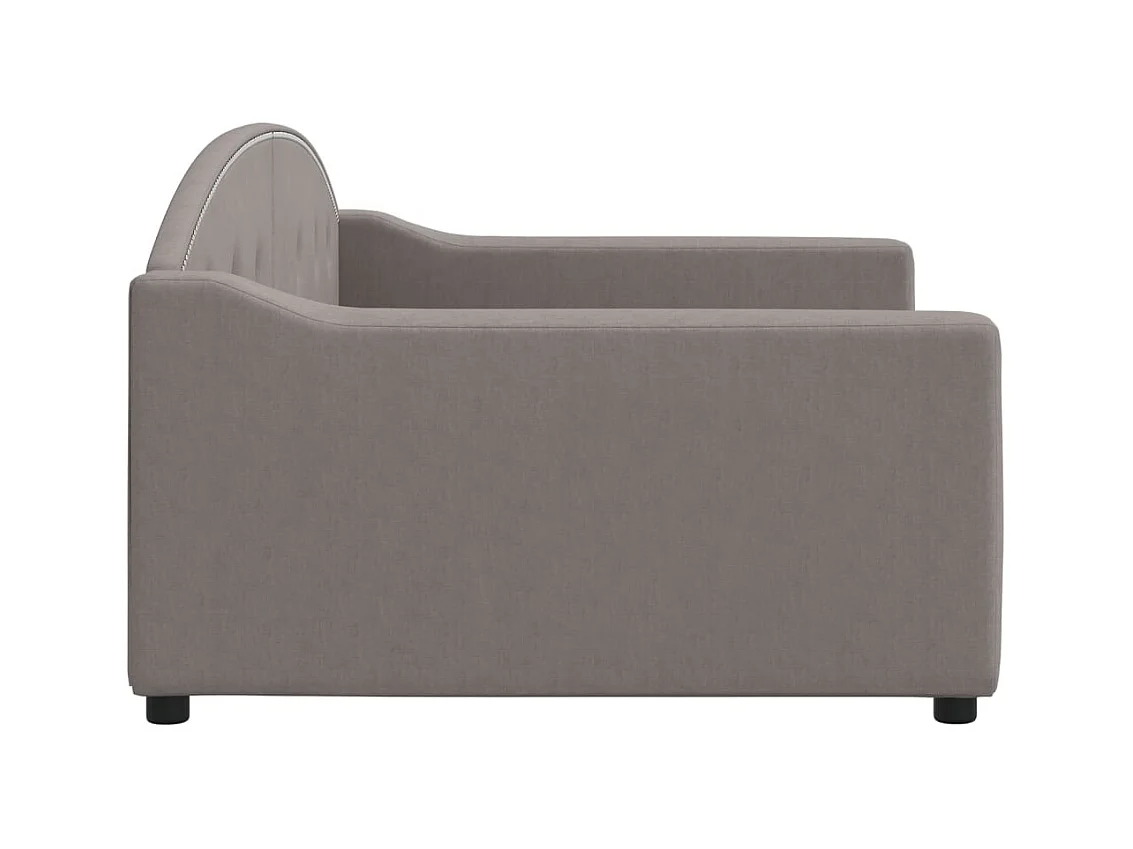 Lit de repos taupe 100x200 cm tissu