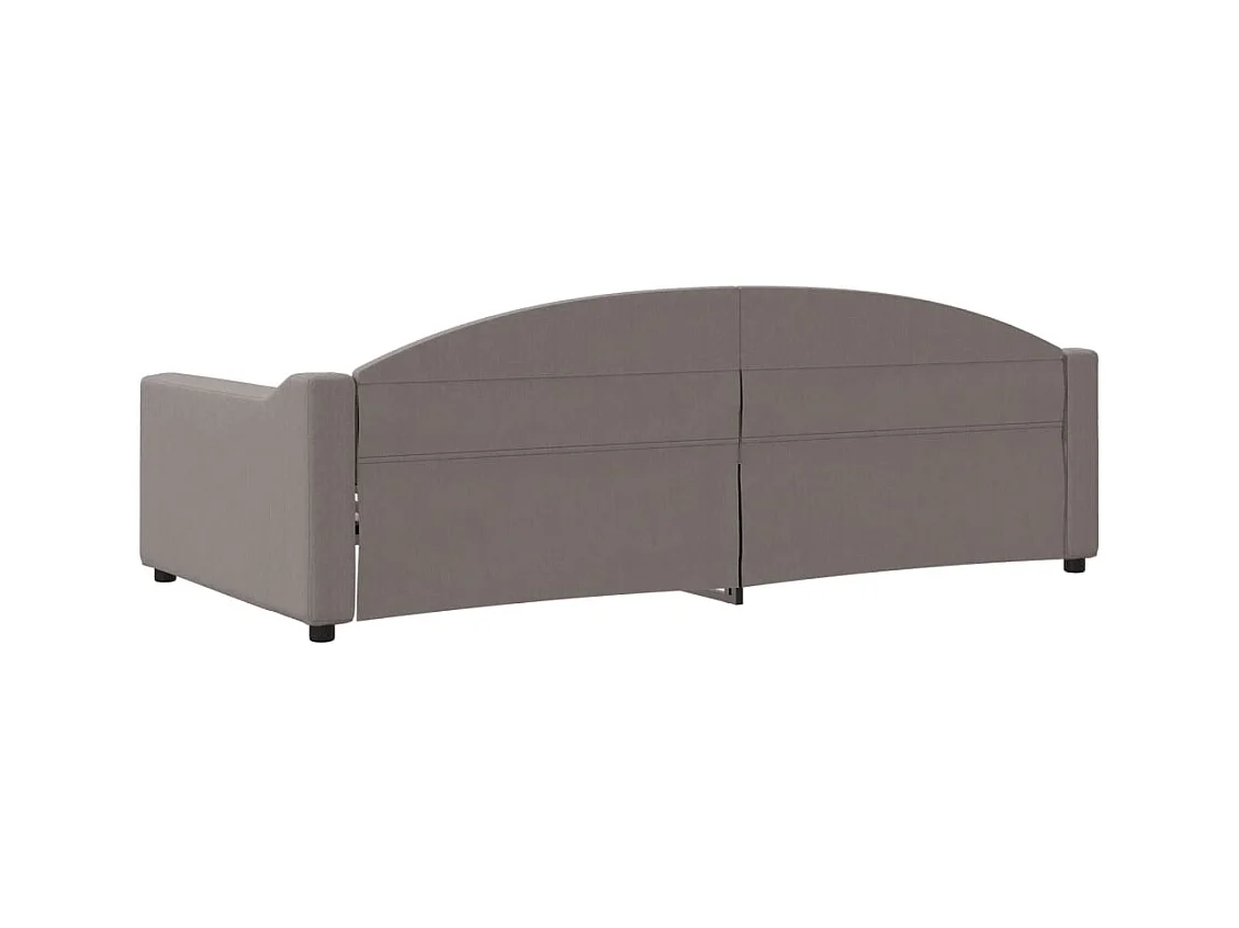 Lit de repos taupe 100x200 cm tissu