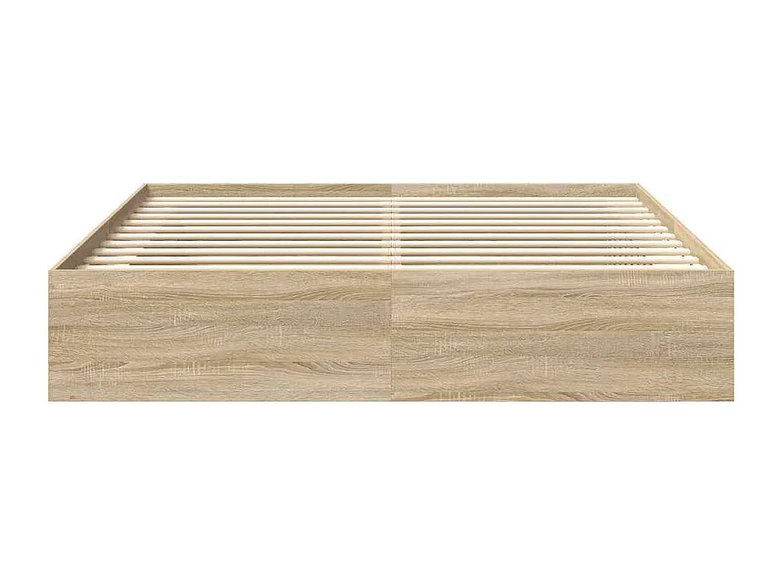 Cadre de lit sans matelas chêne sonoma 200x200 cm