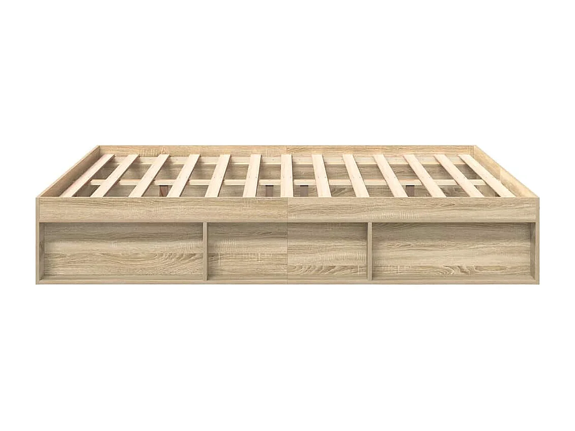 Cadre de lit sans matelas chêne sonoma 200x200 cm