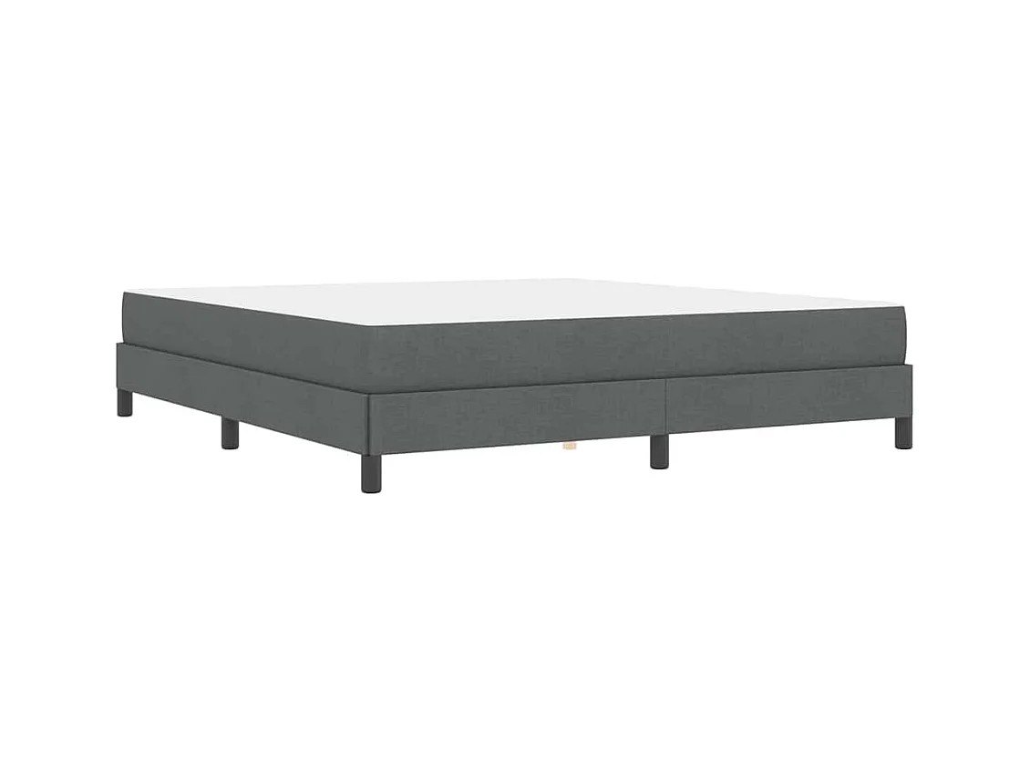 Letto a molle con materasso Tessuto grigio scuro 180 x 200 cm