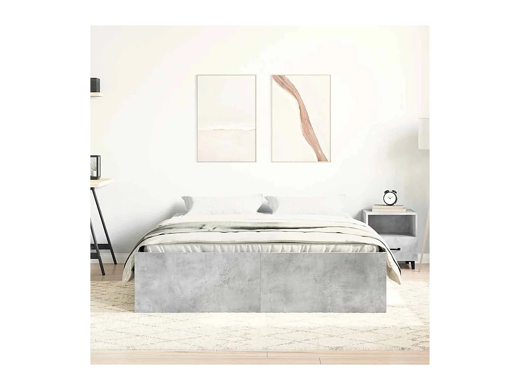 Bedframe zonder matras grijs beton 120x190 cm