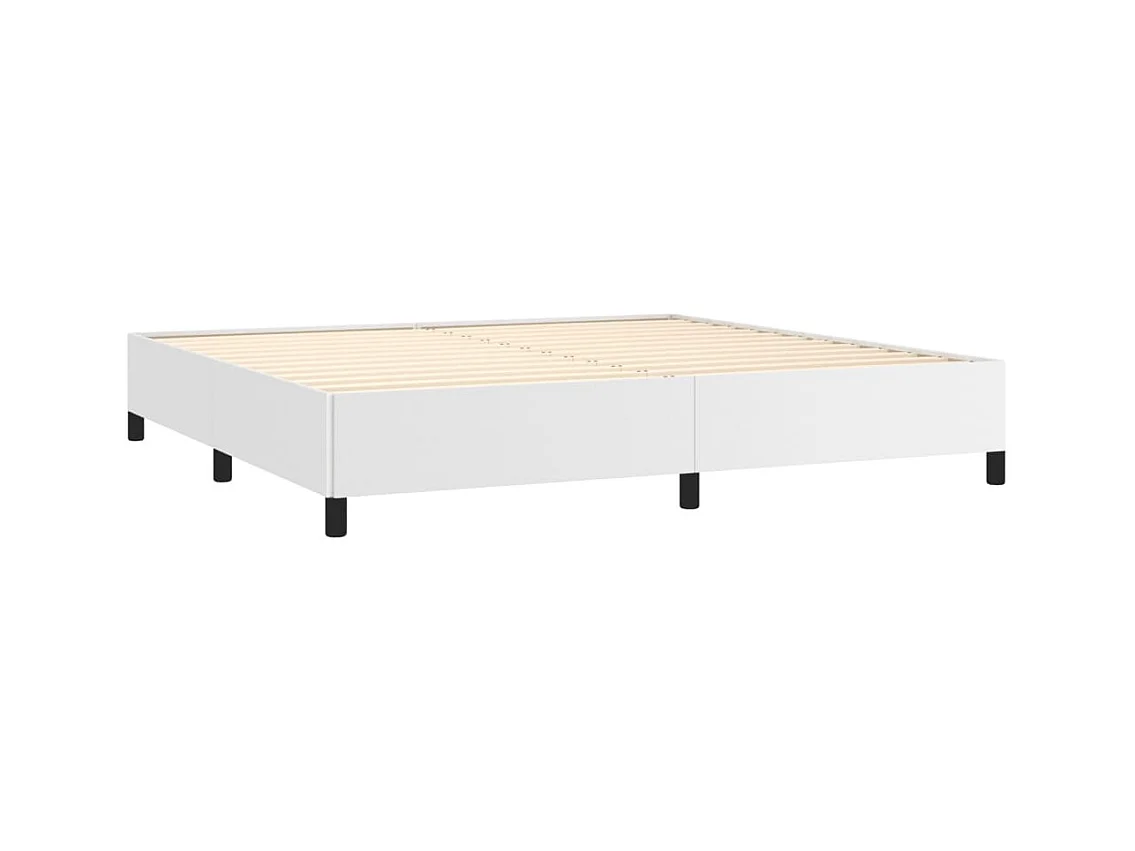 Bedframe zonder matras wit 200x200 cm kunstleer