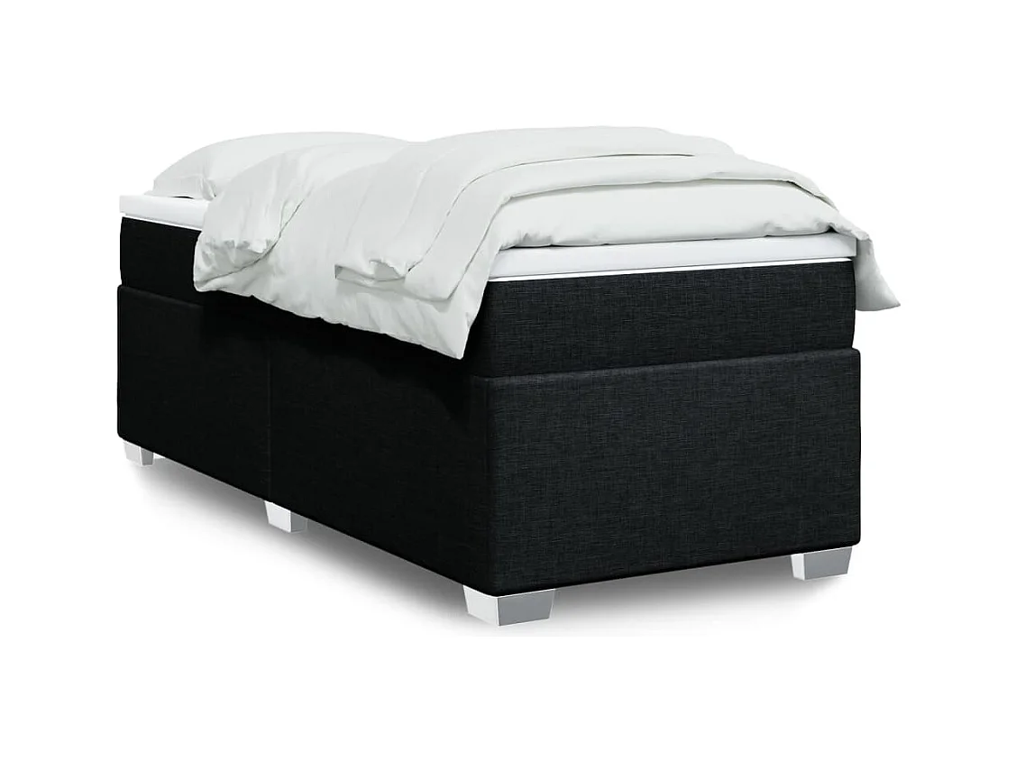 Lattenbodem met matras Zwart 90x190 cm Stof