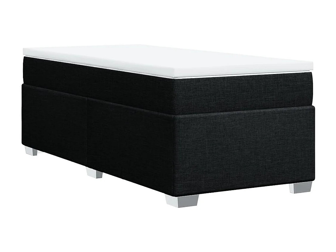 Lattenbodem met matras Zwart 90x190 cm Stof