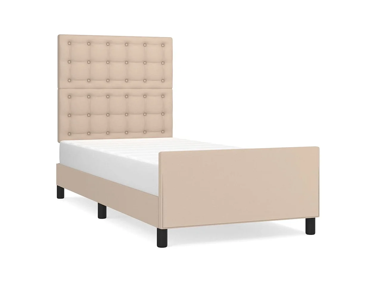 Bedframe zonder matras cappuccino 90x190 cm soortgelijk leer