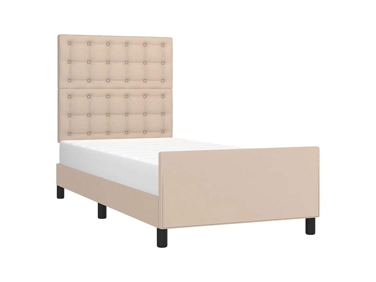 Bedframe zonder matras cappuccino 90x190 cm soortgelijk leer